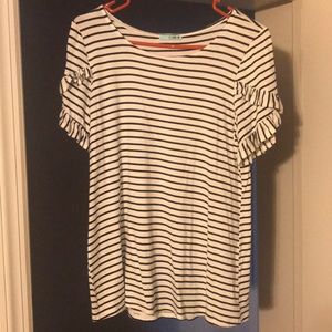 Black and white blouse